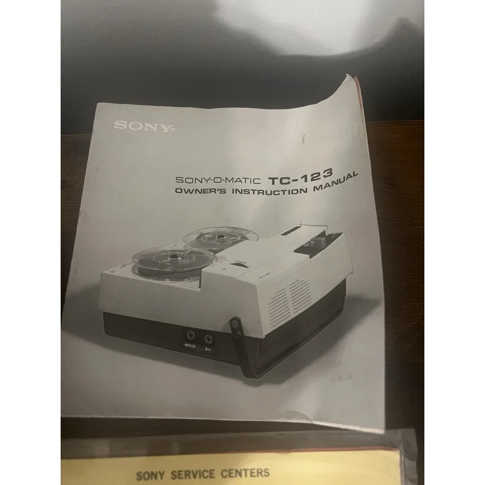 Vintage Sony TC-123 Tape Corder w/ Box Manuals Warranty Accessories 1960s